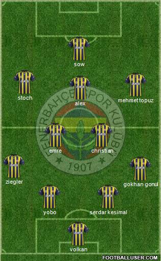 Fenerbahçe SK Formation 2012