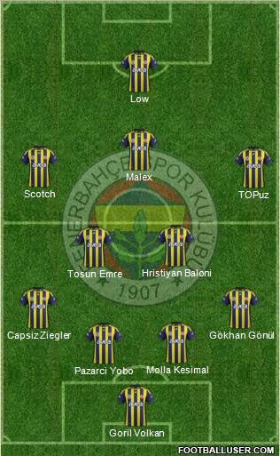 Fenerbahçe SK Formation 2012