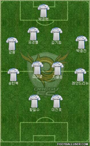 Daegu FC Formation 2012