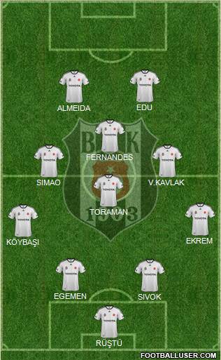 Besiktas JK Formation 2012