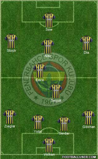 Fenerbahçe SK Formation 2012