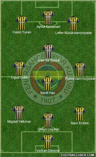 Fenerbahçe SK Formation 2012