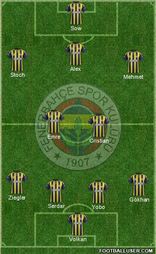 Fenerbahçe SK Formation 2012