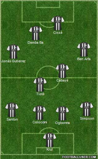 Newcastle United Formation 2012