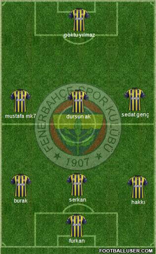 Fenerbahçe SK Formation 2012
