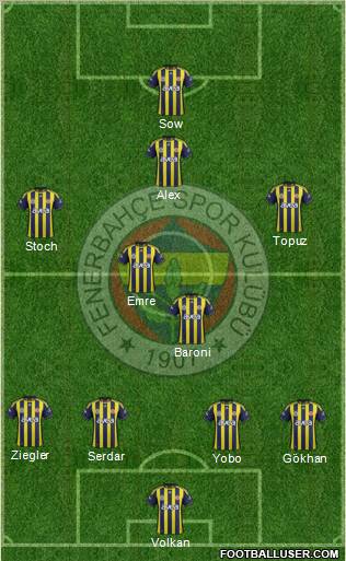 Fenerbahçe SK Formation 2012