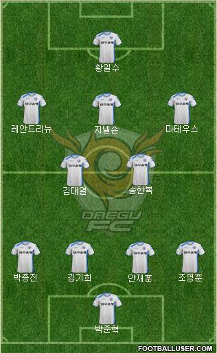 Daegu FC Formation 2012