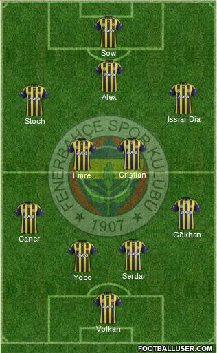 Fenerbahçe SK Formation 2012