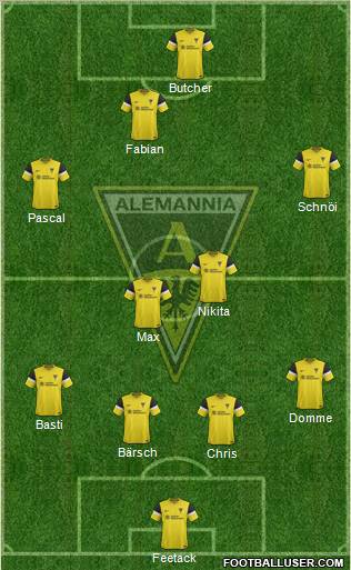 TSV Alemannia Aachen 4-4-2 football formation