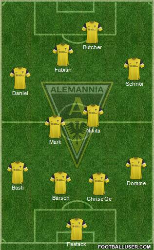 TSV Alemannia Aachen football formation