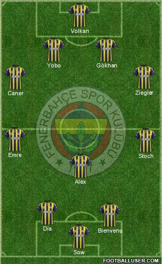 Fenerbahçe SK Formation 2012
