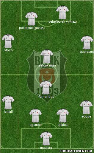Besiktas JK Formation 2012