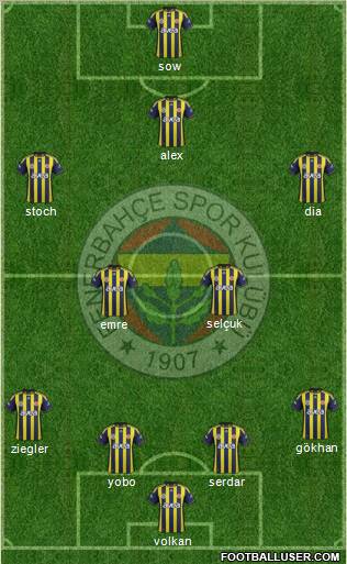 Fenerbahçe SK Formation 2012