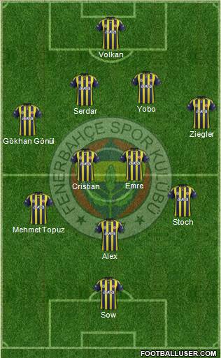 Fenerbahçe SK Formation 2012
