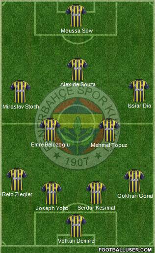 Fenerbahçe SK Formation 2012
