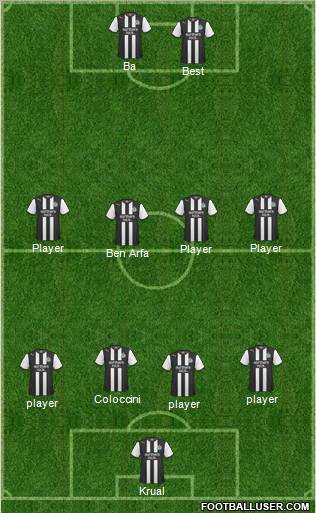 Newcastle United Formation 2012