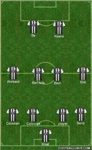 Newcastle United Formation 2012