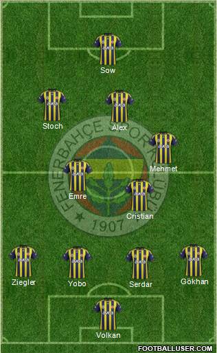 Fenerbahçe SK Formation 2012