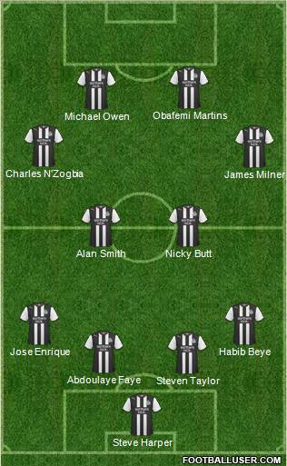 Newcastle United Formation 2012