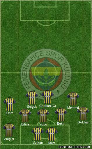 Fenerbahçe SK Formation 2012