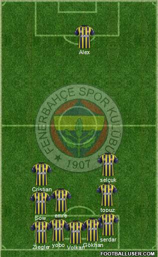 Fenerbahçe SK Formation 2012