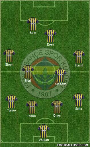 Fenerbahçe SK Formation 2012
