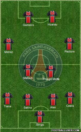Paris Saint-Germain Formation 2012