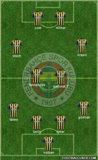 Fenerbahçe SK Formation 2012