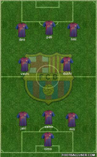 F.C. Barcelona Formation 2012