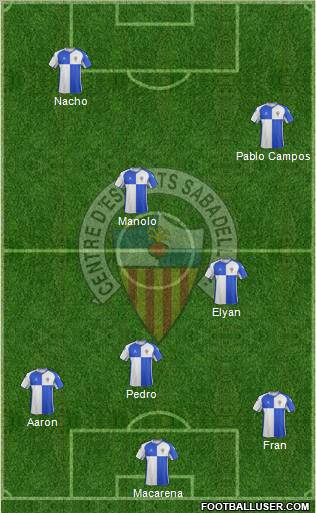 C.E. Sabadell football formation