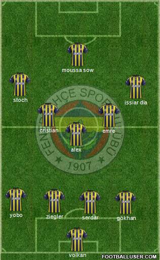 Fenerbahçe SK Formation 2012