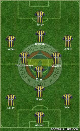 Fenerbahçe SK Formation 2012
