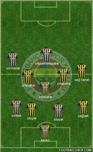 Fenerbahçe SK Formation 2012