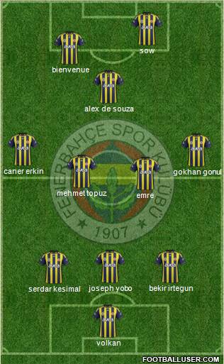 Fenerbahçe SK Formation 2012