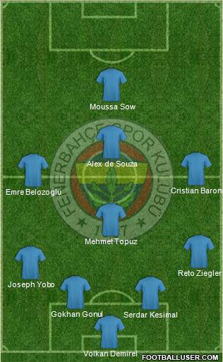 Fenerbahçe SK Formation 2012