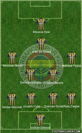 Fenerbahçe SK Formation 2012