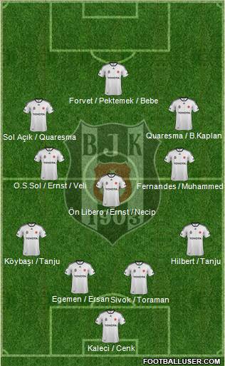 Besiktas JK Formation 2012