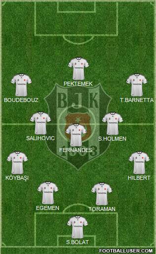 Besiktas JK Formation 2012