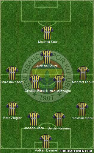 Fenerbahçe SK Formation 2012
