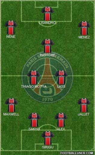 Paris Saint-Germain Formation 2012