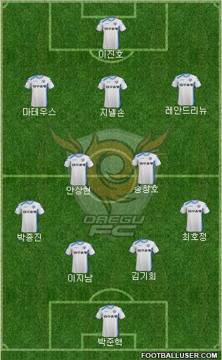 Daegu FC Formation 2012
