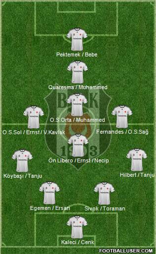 Besiktas JK Formation 2012