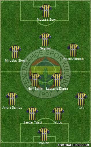 Fenerbahçe SK Formation 2012
