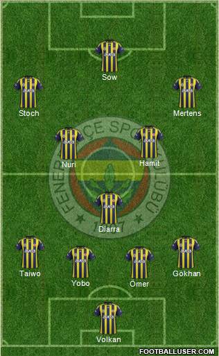 Fenerbahçe SK Formation 2012