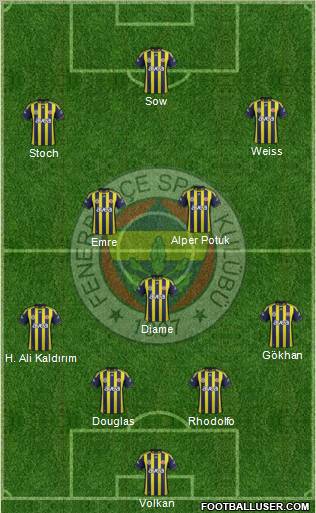 Fenerbahçe SK Formation 2012