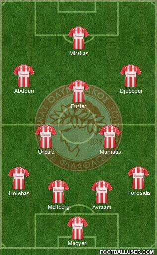 Olympiakos SF Piraeus Formation 2012