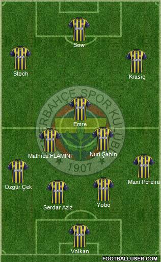 Fenerbahçe SK Formation 2012