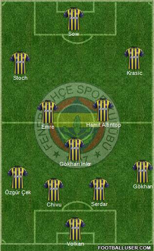 Fenerbahçe SK Formation 2012