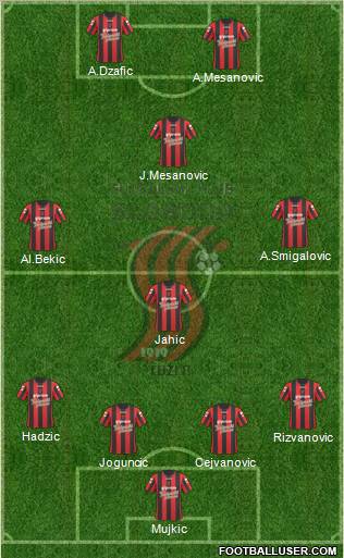 FK Sloboda Tuzla football formation