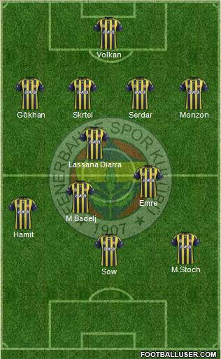 Fenerbahçe SK Formation 2012